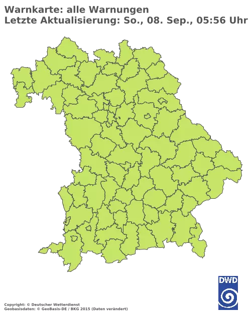 Aktuelle Wetterwarnungen für  Landsberg am Lech